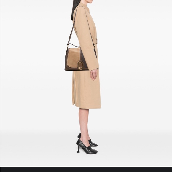 Fendi Calfskin ColorBlock Anna Leather Satchel Italy - Picture 11 of 11